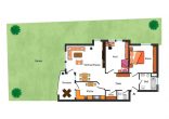 Grundriss - Schöne Erdge­schoss­woh­nung mit Terrasse und kleinem Garten