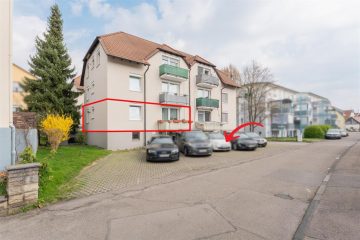 Gepflegte, helle 4-Zi.-ETW. mit Balkon, Garage u. Frei­stell­platz, 73061 Ebersbach, Wohnung